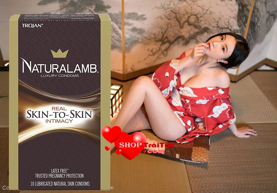 bao cao su nữ TROJAN NaturaLamb Luxury Lubricated Natural Skin Condoms